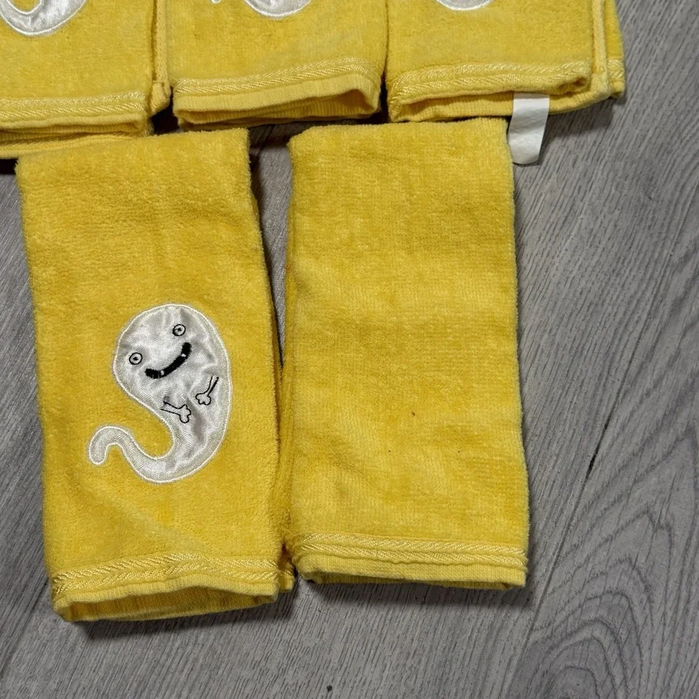 Halloween Ghost Hand Towels Yellow Set Of 5